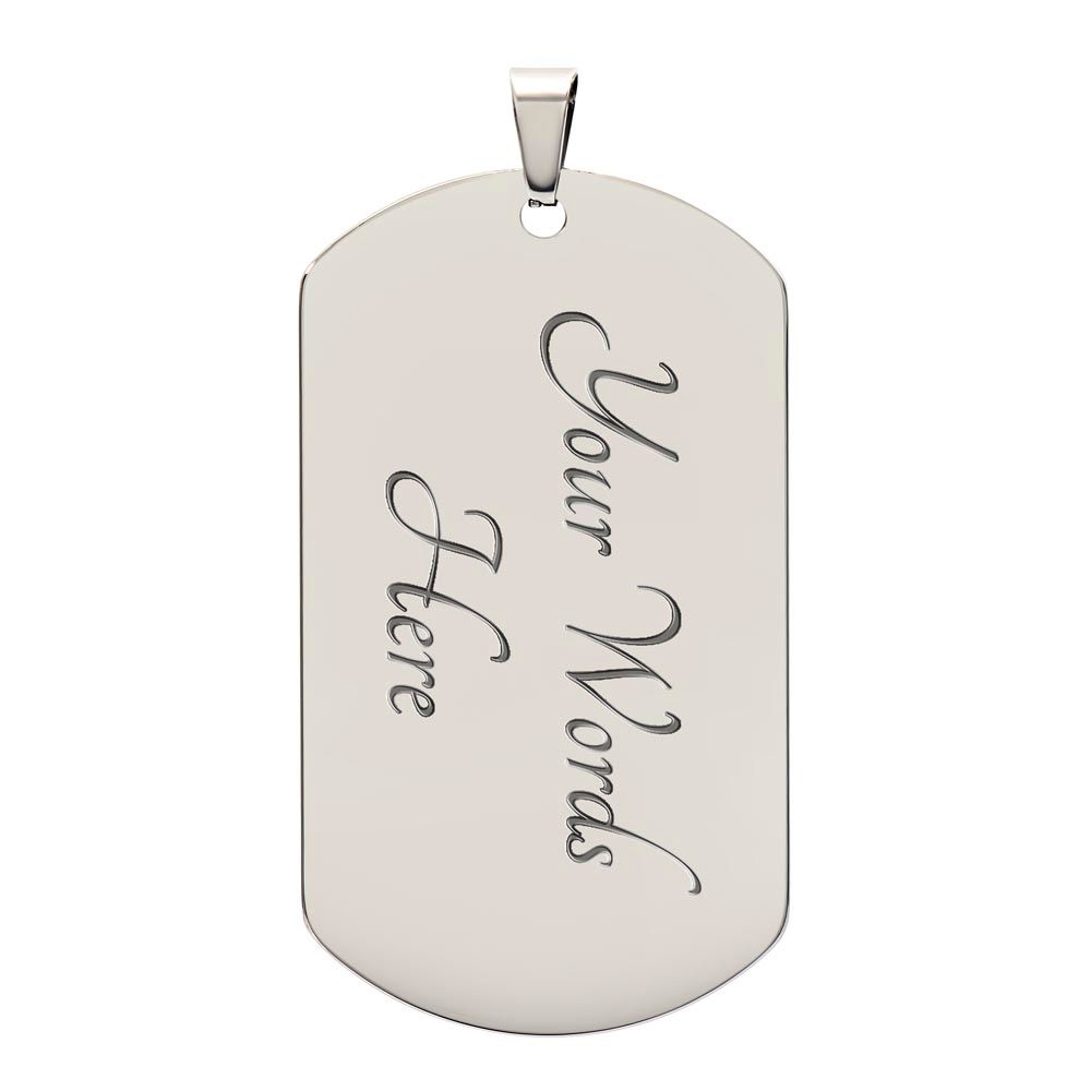 #1 DAD - DOG TAG - (Engrave) - Give Smiles Away