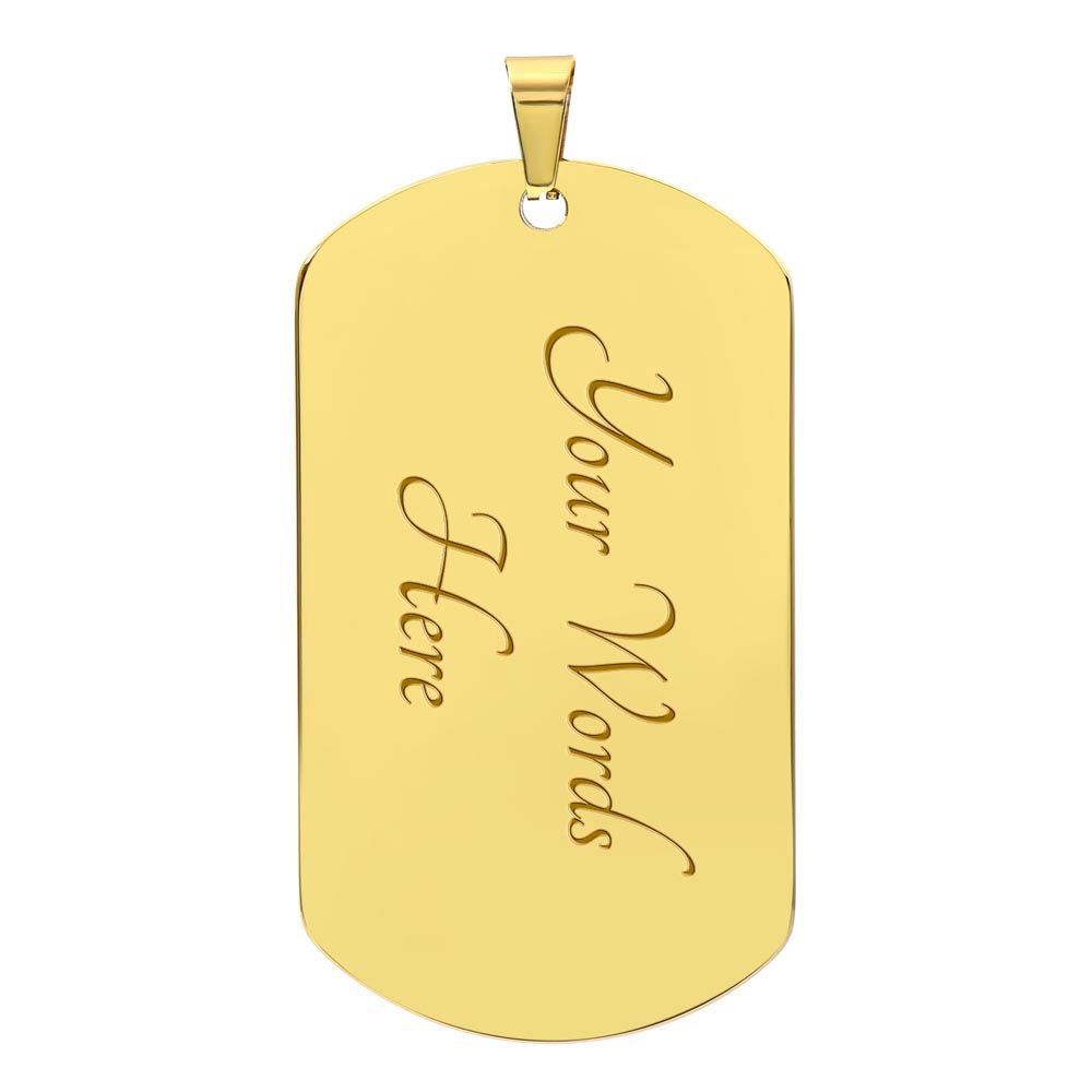 #1 DAD - DOG TAG - (Engrave) - Give Smiles Away