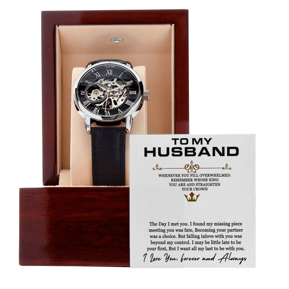 To My Husband  - Openwork Watch - Give Smiles Away