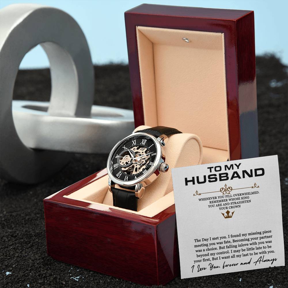 To My Husband  - Openwork Watch - Give Smiles Away