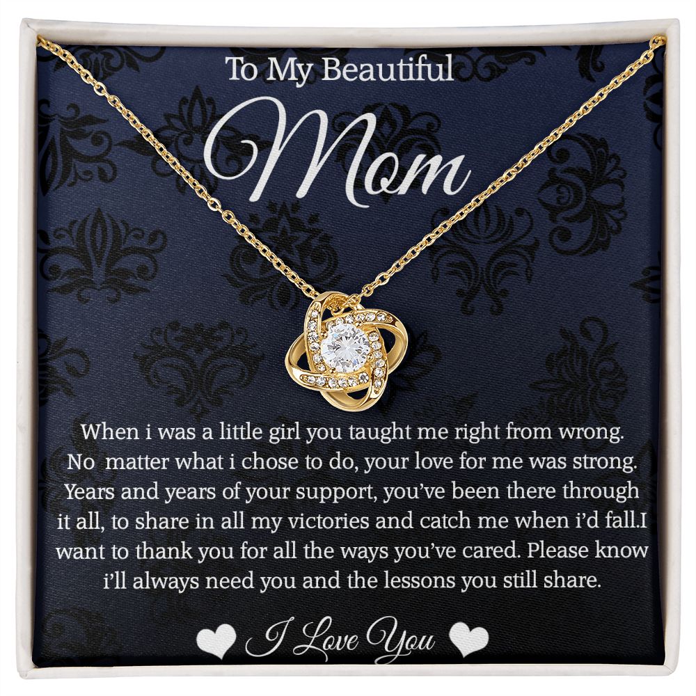 Beautiful Mom Love Knot Necklace - Give Smiles Away