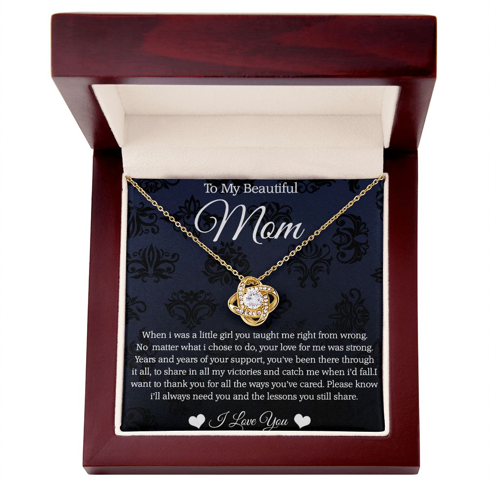 Beautiful Mom Love Knot Necklace - Give Smiles Away