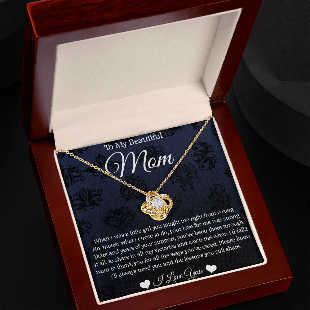 Beautiful Mom Love Knot Necklace - Give Smiles Away