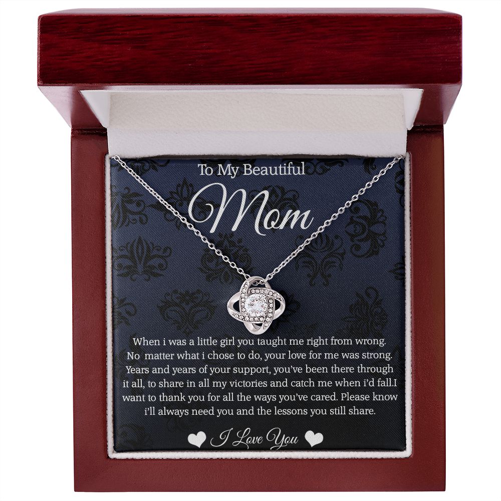 Beautiful Mom Love Knot Necklace - Give Smiles Away