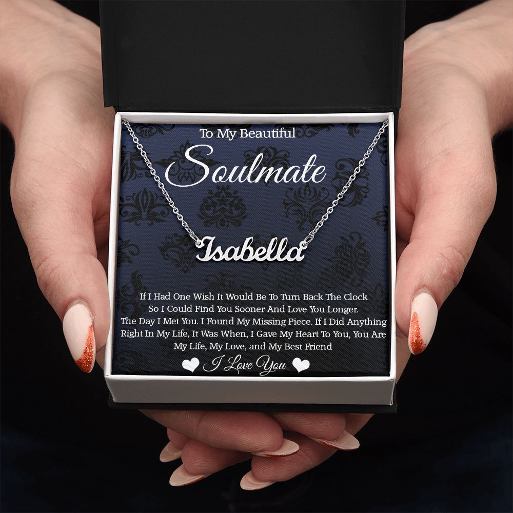 Soulmate - Turn Back Clock -Name Necklace - Give Smiles Away