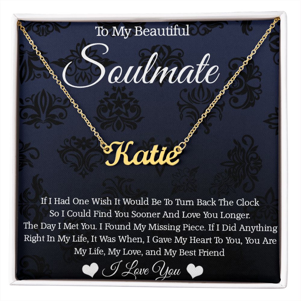 Soulmate - Turn Back Clock -Name Necklace - Give Smiles Away