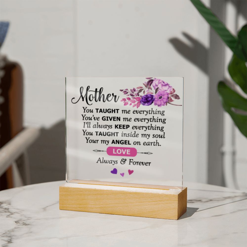 Gift For Mother - Square Acrylic Plaque - Give Smiles Away